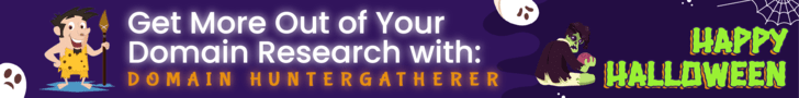 Halloween Special – 40% Off Domain Hunter Gatherer